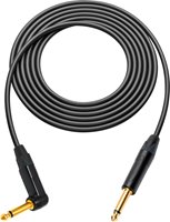 Instrument Cable with 1/4 Inch TS Right Angle GS6-TSA